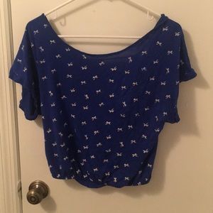 Blue crop top